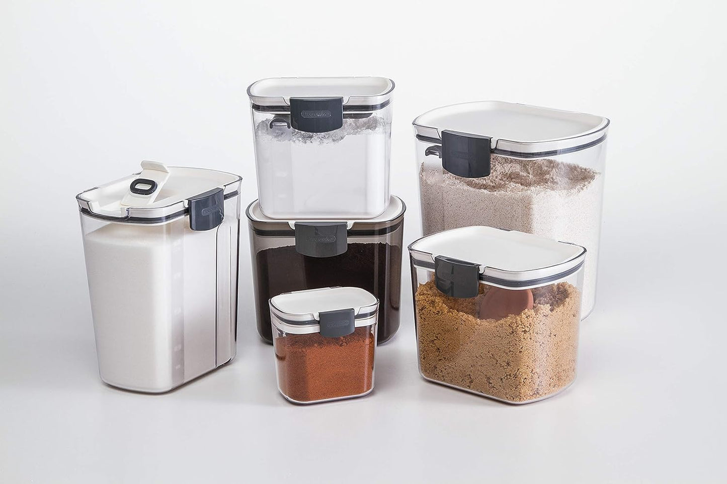 1 Quart Airtight Powdered Sugar Storage Container – Grey, Bpa-Free Plastic