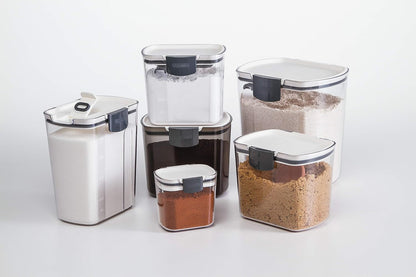 1 Quart Airtight Powdered Sugar Storage Container – Grey, Bpa-Free Plastic