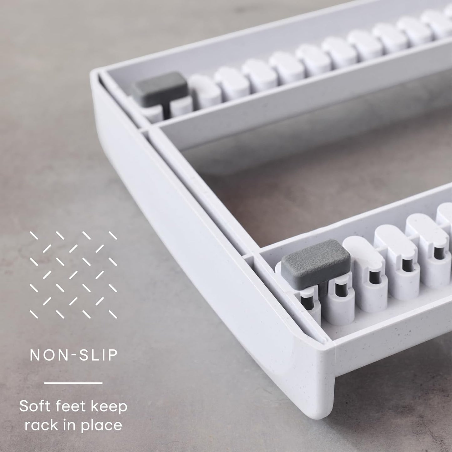 Storemore Adjustable Bakeware Rack with Steel Wires, Cookie Sheet Baking Pan and Tray Organizer for Kitchen Cabinet and Pantry Storage, Premium Edition