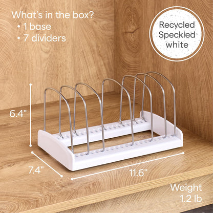 Storemore Adjustable Bakeware Rack with Steel Wires, Cookie Sheet Baking Pan and Tray Organizer for Kitchen Cabinet and Pantry Storage, Premium Edition
