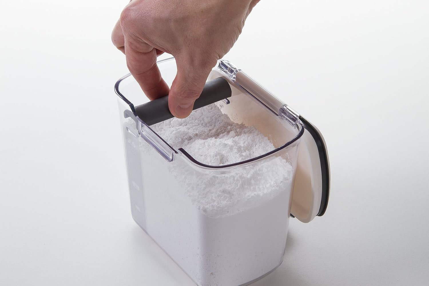 1 Quart Airtight Powdered Sugar Storage Container – Grey, Bpa-Free Plastic